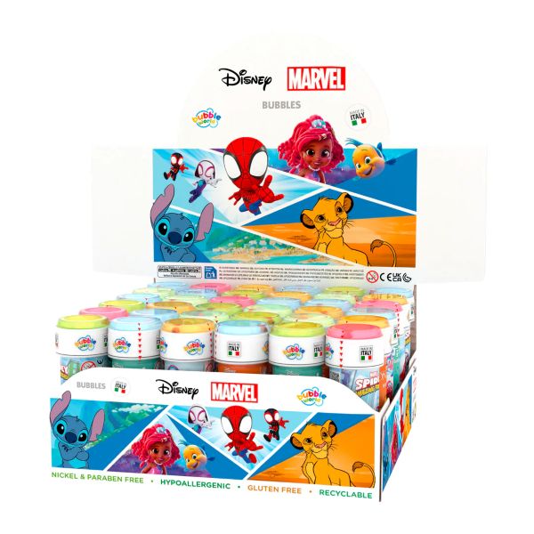 DISNEY-MARVEL BUBBLES (Bolle di sapone) In espo da 36PZ 4ass…x36…x216